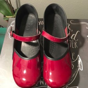 Dansko red patent leather